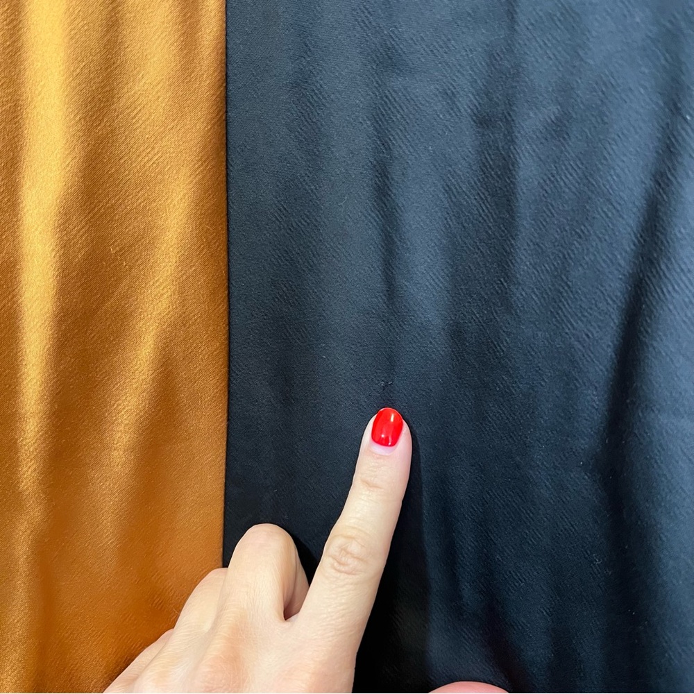 Significant Other Two Tone Colorblock Skirt Gold Black Maxi 6 Anthropologie - Picture 5 of 13